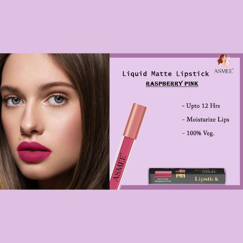 
                  
                    Raspberry Pink-Asmee Liquid Matte Lipstick (4ml) - Kreate- Lips
                  
                