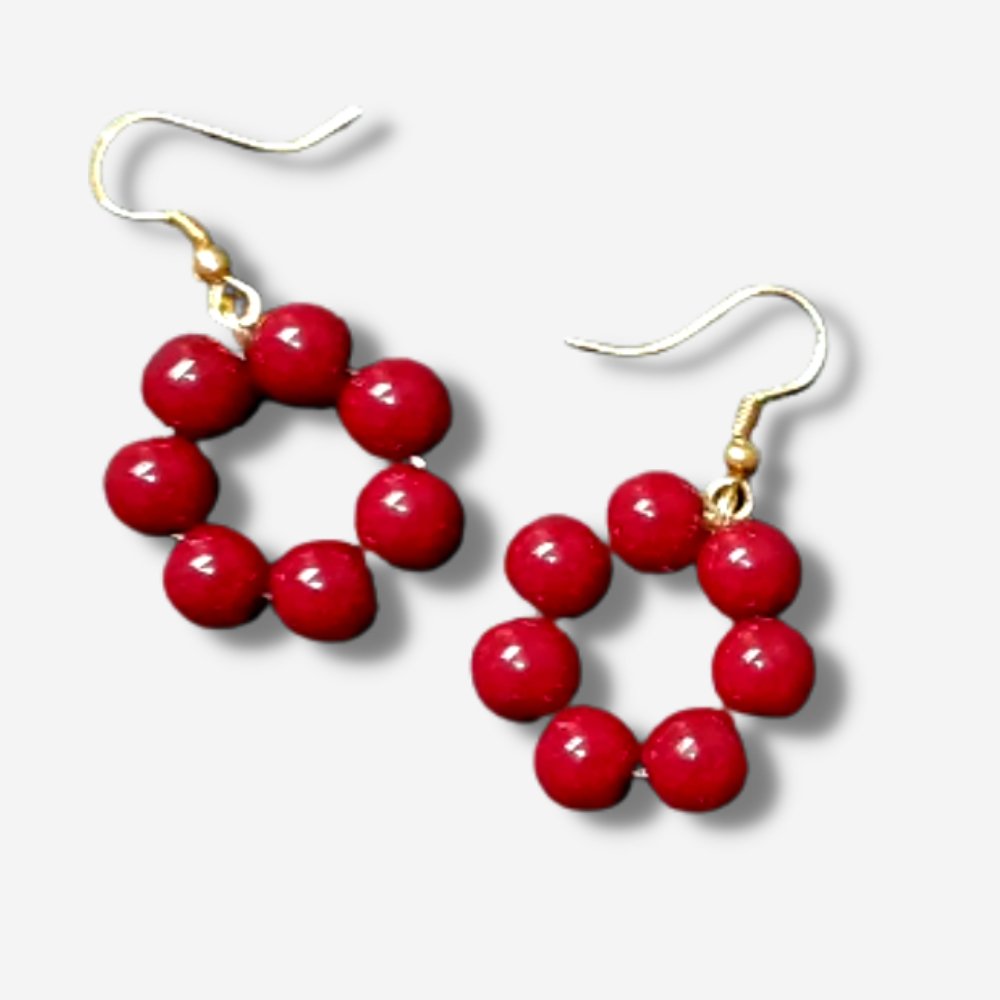 
                  
                    Red Beads Earrings - Kreate- Earrings
                  
                