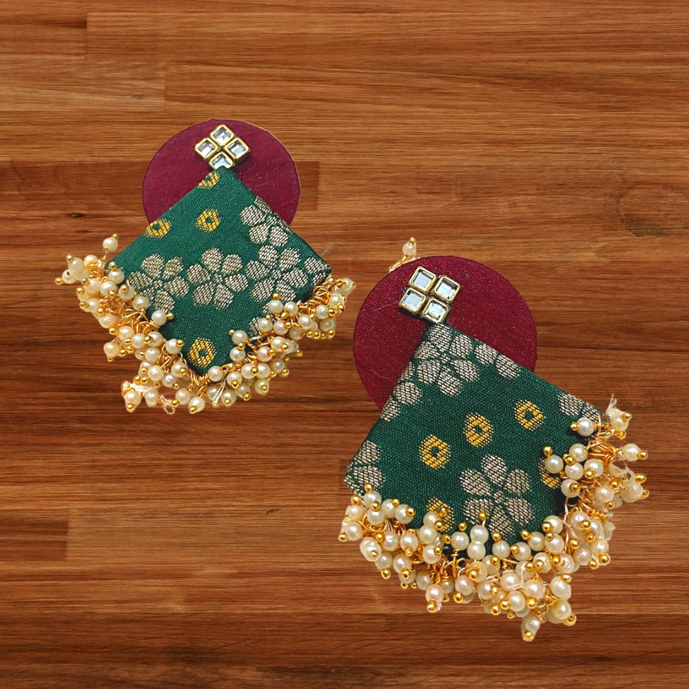 Red Bhandini Earrings - Kreate- Earrings