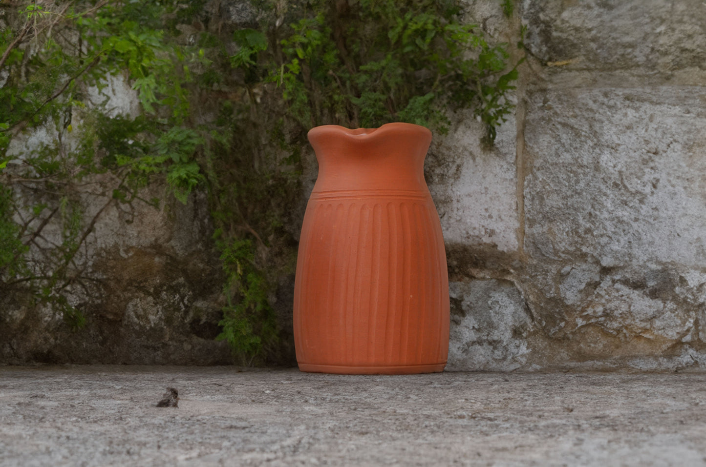 
                  
                    Handmade Terracotta Jug with Carving on All Sides
                  
                