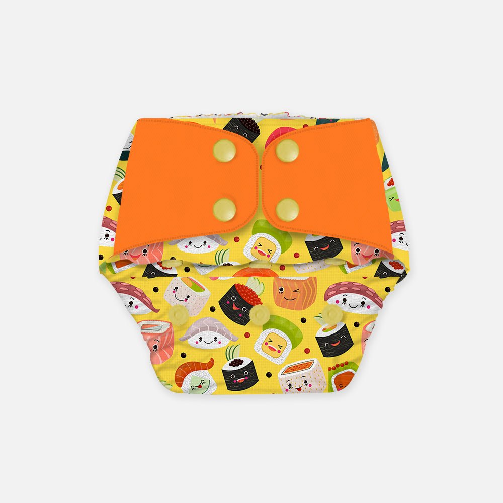 
                  
                    Regular Diaper by Snugkins - Cloth Diapers for daytime use (Fits babies 5-17kgs) - Mushi Sushi - Kreate- Baby Care
                  
                