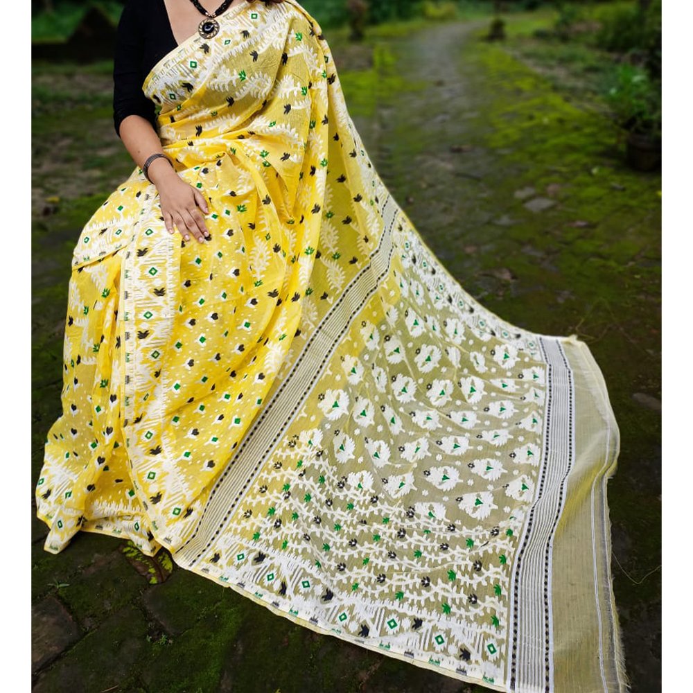 Resham Jamdani Saree - Kreate- Sarees & Blouses