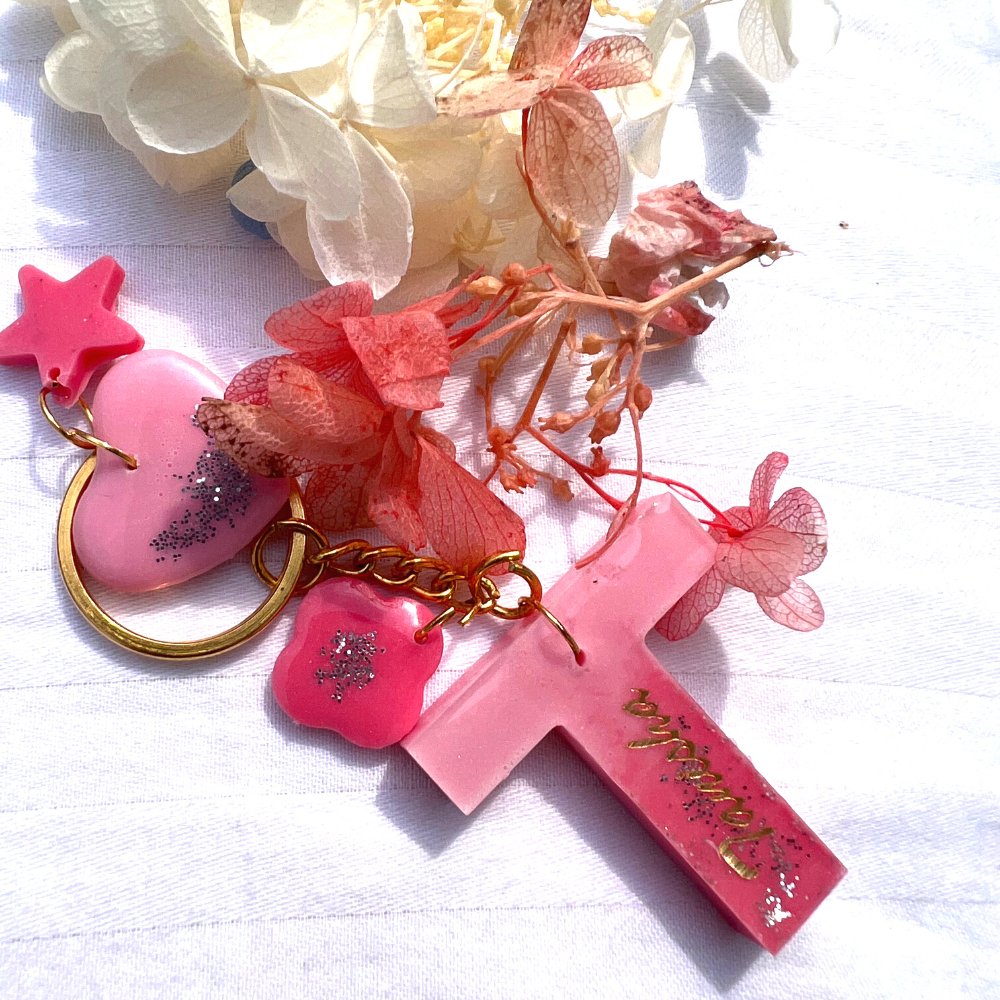 Resin Customised Initial Keychain - Kreate- Key Chains