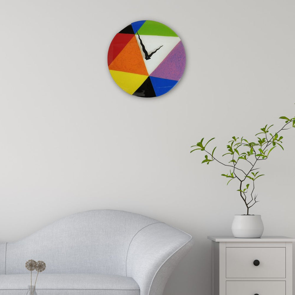 Resin Hand Painted Clock - Kreate- Wall Decor