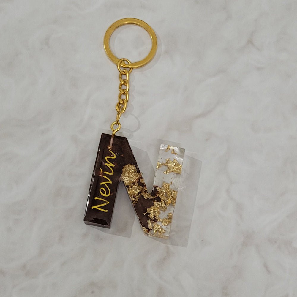 
                  
                    Resin Initial Keychain With Name - Kreate- Keychains
                  
                