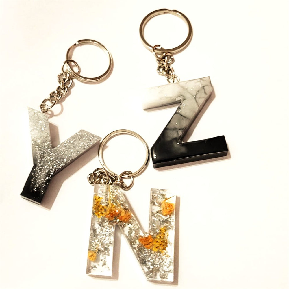 
                  
                    Resin Initial Keychains - Kreate- Keychains
                  
                