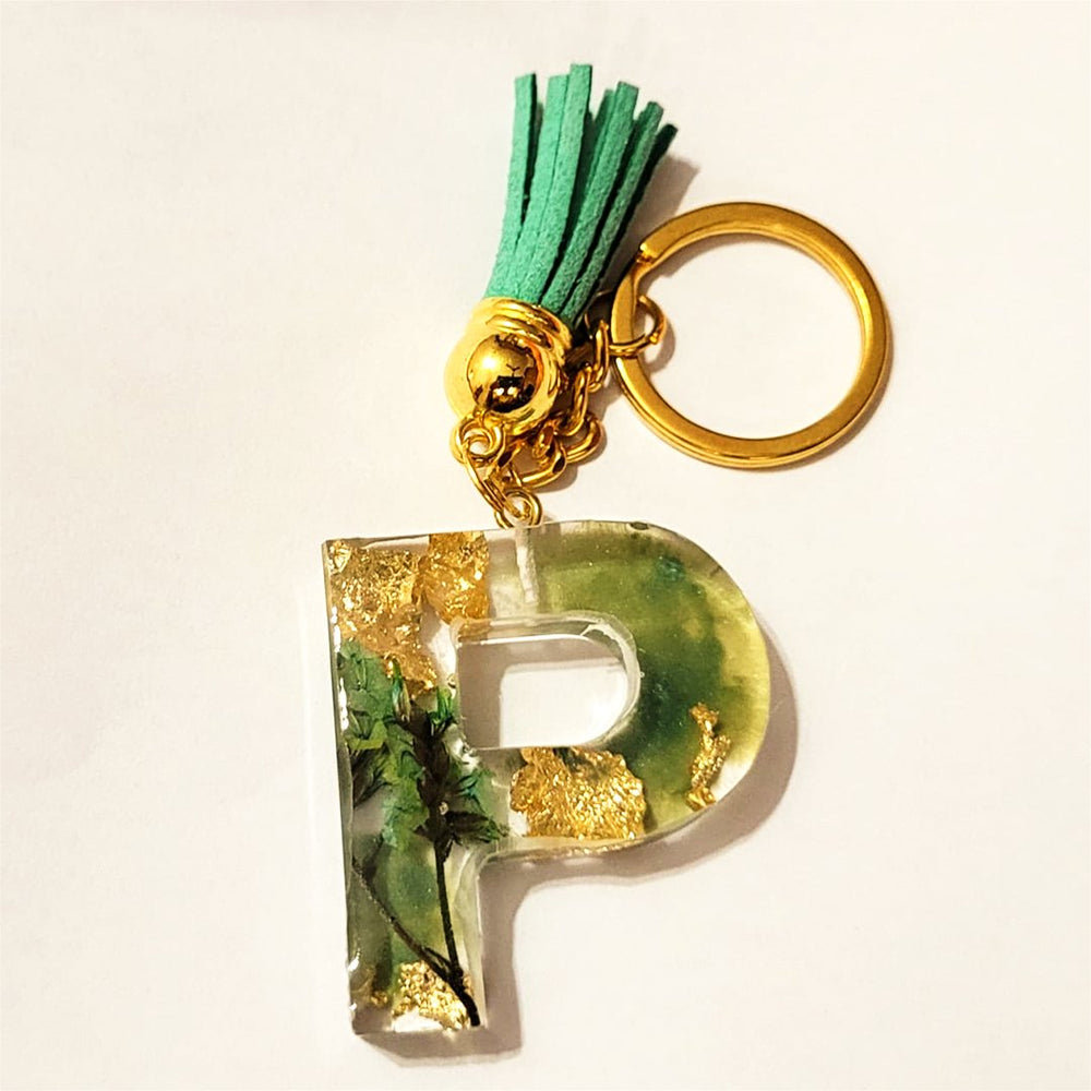 Resin Initial Keychains - Kreate- Keychains