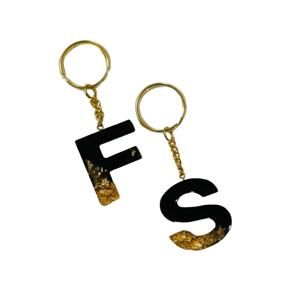 Resin Letter Keychain - Kreate- Keychains