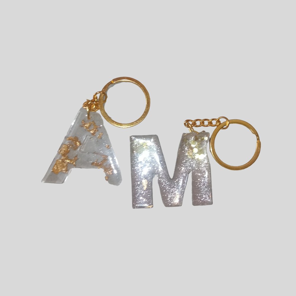 Resin Letter Keychain - Kreate- Key Chains