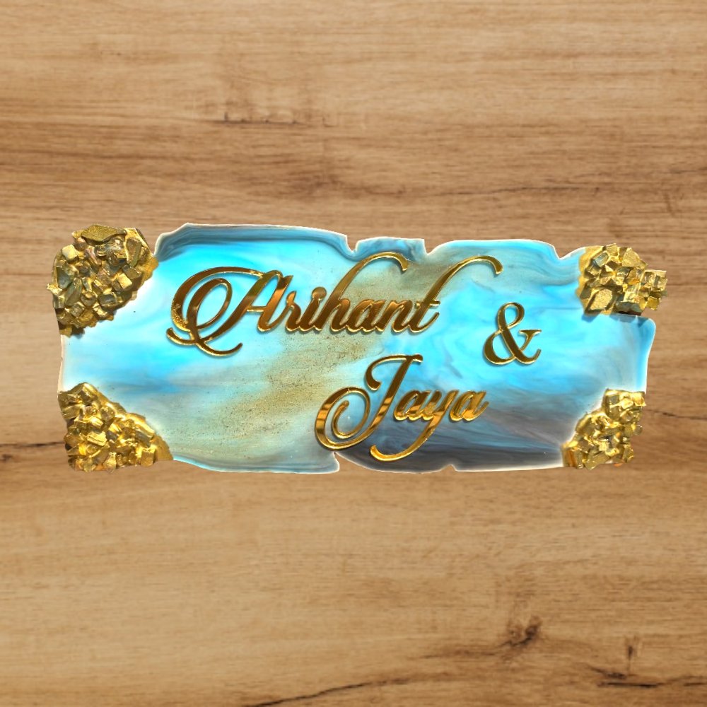 Resin Name Plate - Kreate- Wall Decor