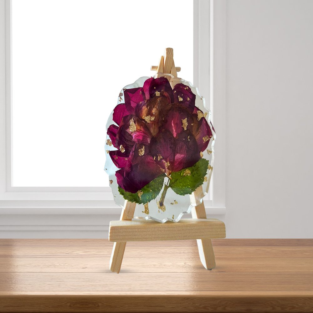 Resin Rose Art Frame - Kreate- Table Decor
