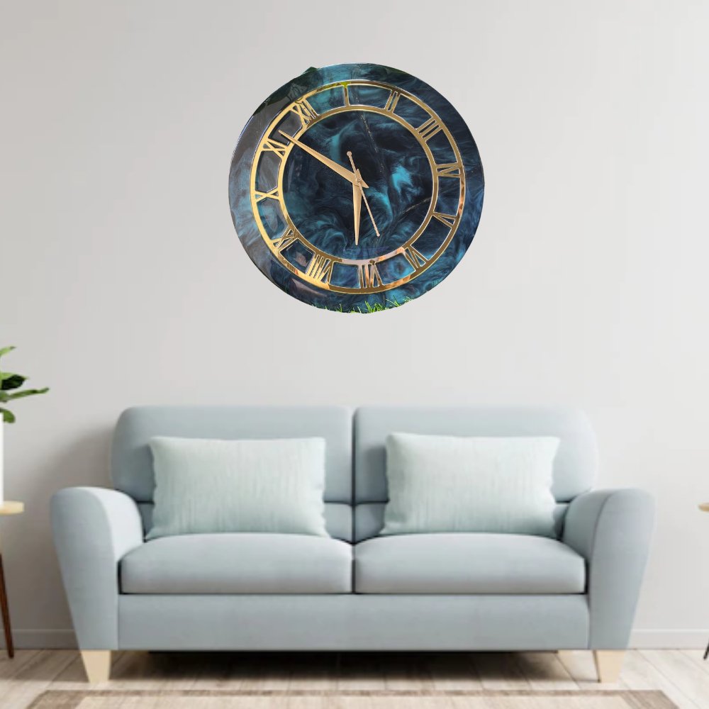 Resin Wall Clock - Kreate- Wall Decor