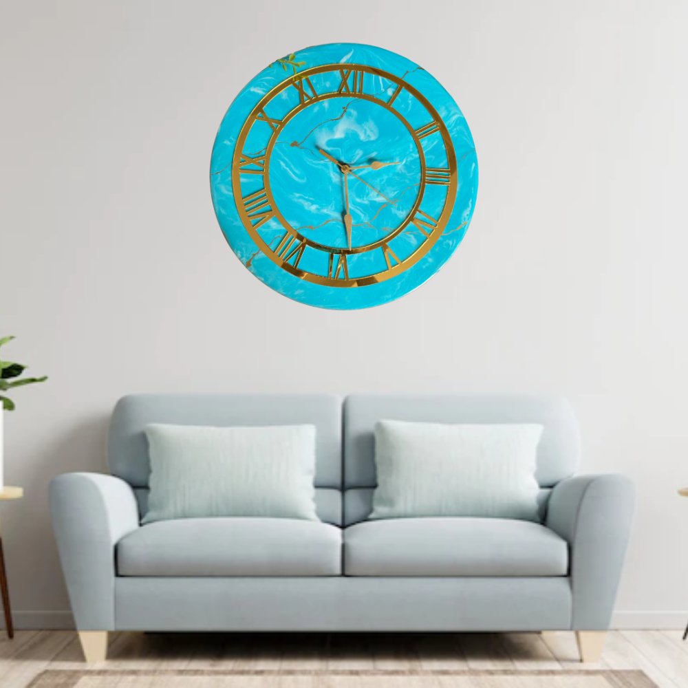 Resin Wall Clock - Kreate- Wall Decor