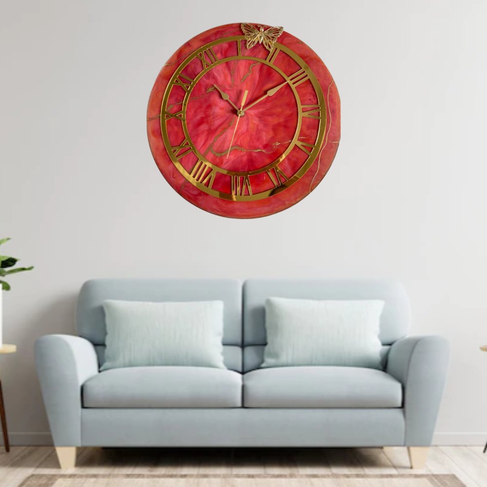 Resin Wall Clock - Kreate- Wall Decor