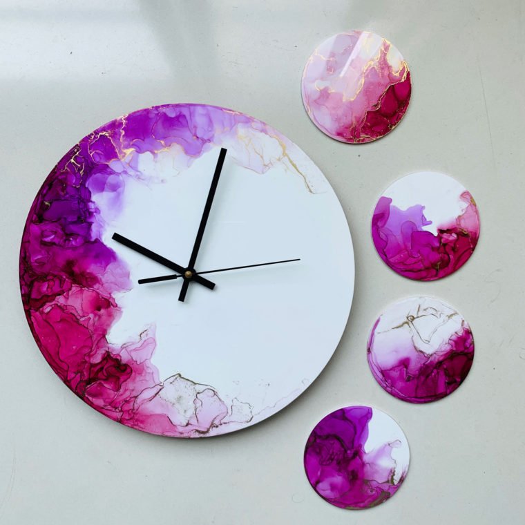 Resin Wall Clock - Kreate- Wall Decor