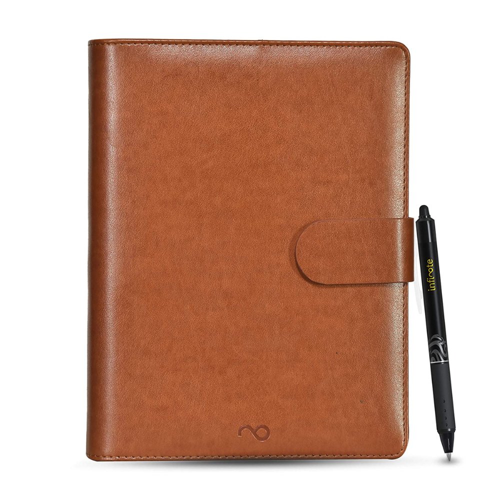 Reusable Stone Paper Smart Notebook and Planner (Brown, A5) - Kreate- Notebooks & Diaries