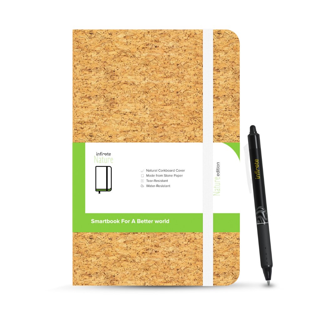 Reusable Stone Paper Smart Notebook - Includes 1 Erasable Pen - Kreate- Notebooks & Diaries
