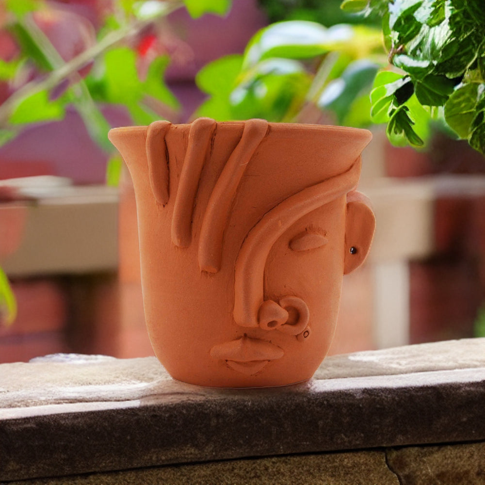 
                  
                    Handmade Terracotta Table Top Planter Lady Face
                  
                