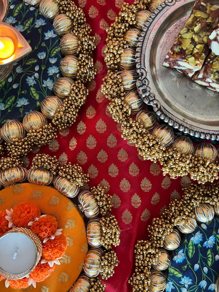 
                  
                    Reversible Decorative Festive Platter - 8 inches - Kreate- Pooja Needs
                  
                