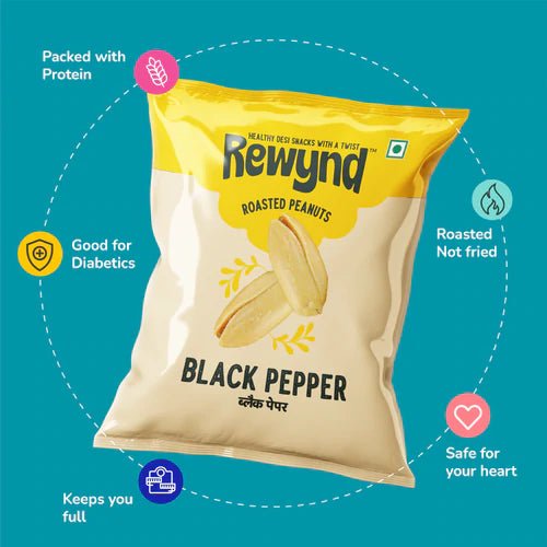 
                  
                    Rewynd Black Pepper Peanut - Kreate- Munchies
                  
                