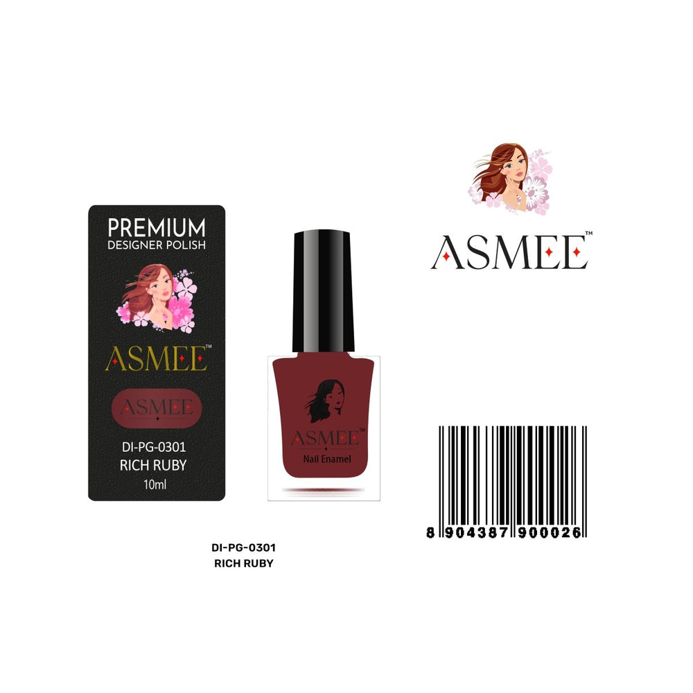 
                  
                    Rich Ruby-Asmee Premium Gel Nail Polish (10ml) - Kreate- Nails
                  
                