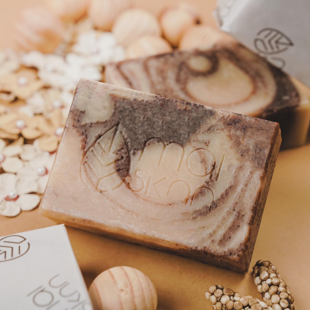 Richa Mocha Scrub Handmade Artisanal Soap (100g) - Kreate- Soaps