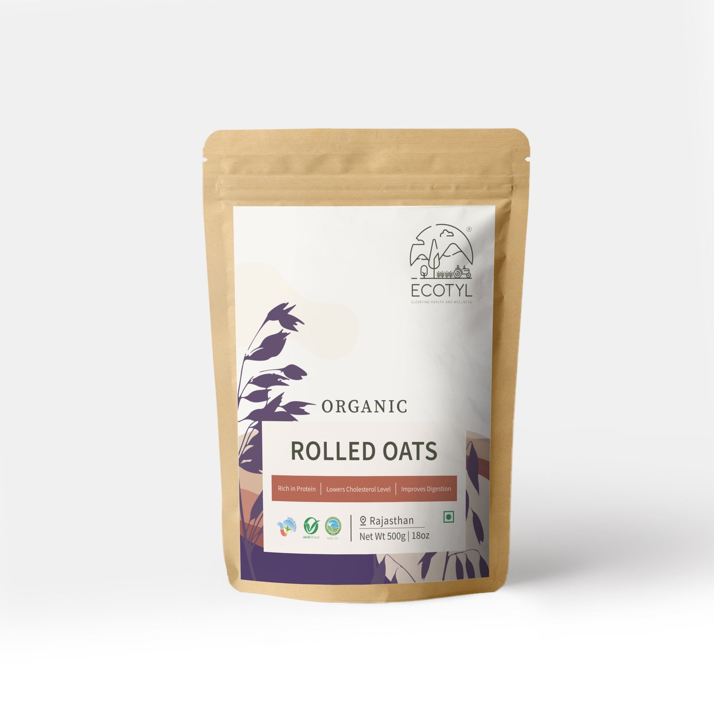 
                  
                    Ecotyl Organic Rolled Oats (500g)
                  
                