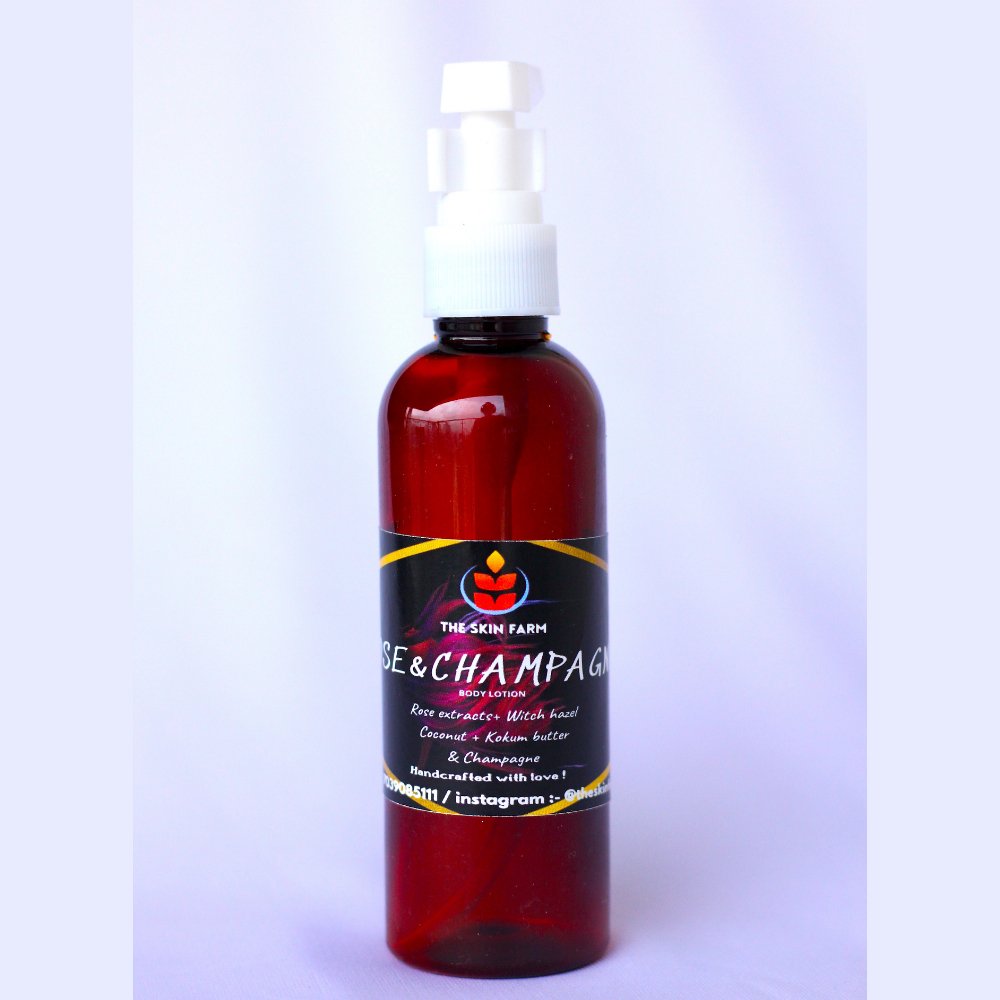 Rose and Champagne Body Lotion (100ml) - Kreate- Moisturizers & Lotions