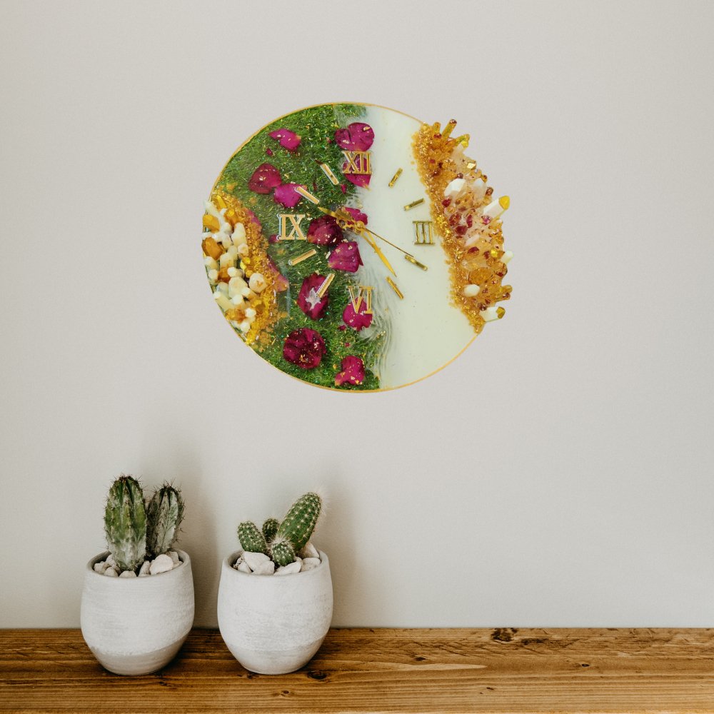 Rose Petal Clock - Kreate- Wall Decor