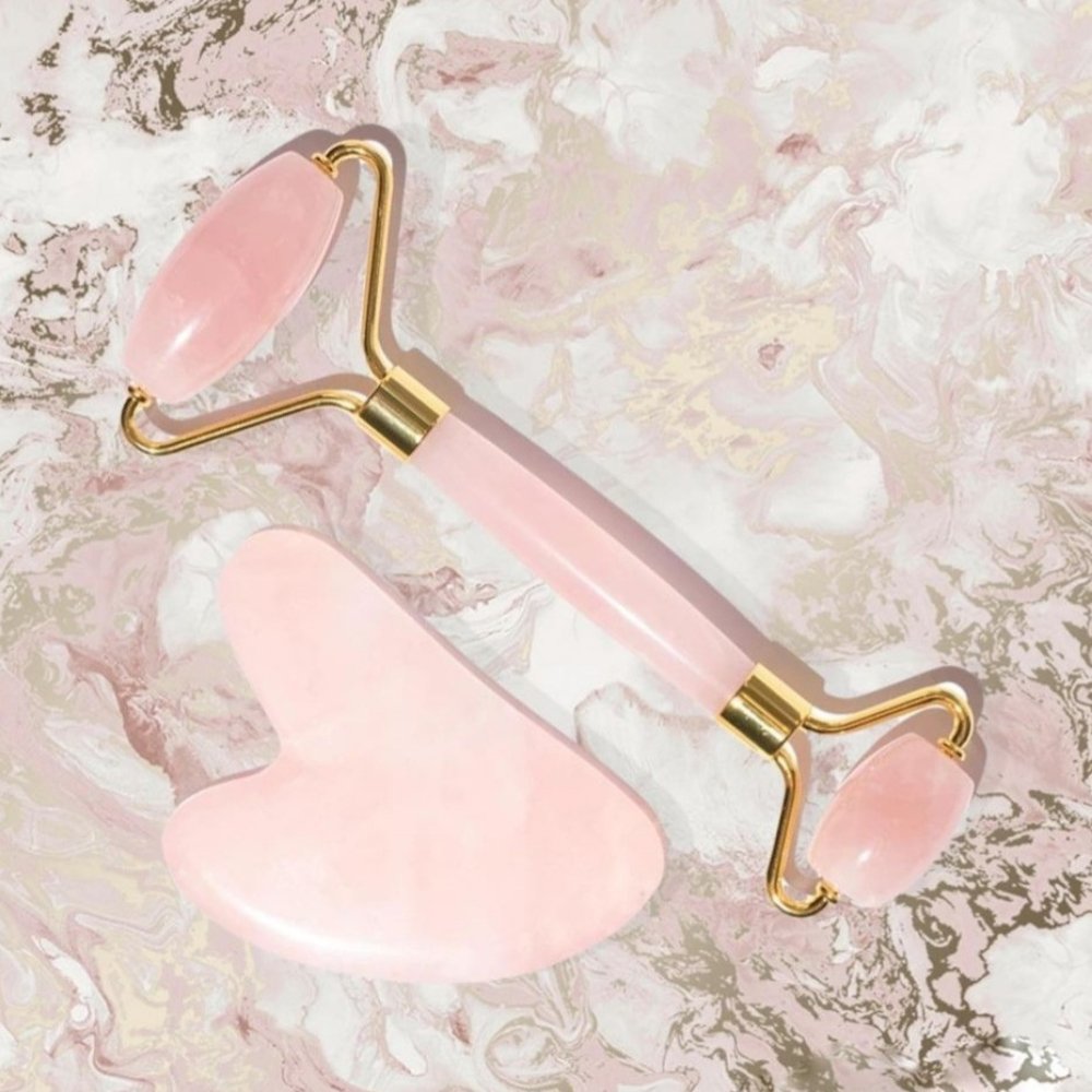 Rose Quartz Combo - Kreate- Skincare Tools