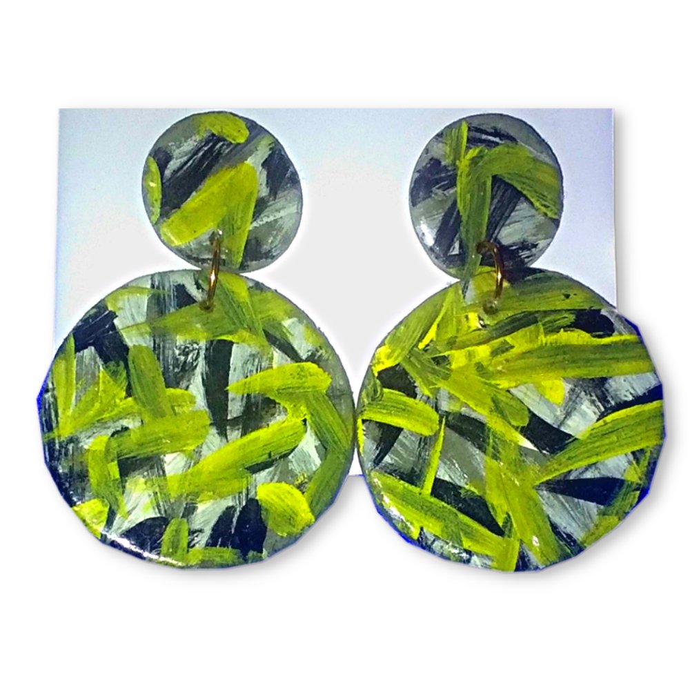 Round Multicolour Earrings - Kreate- Earrings