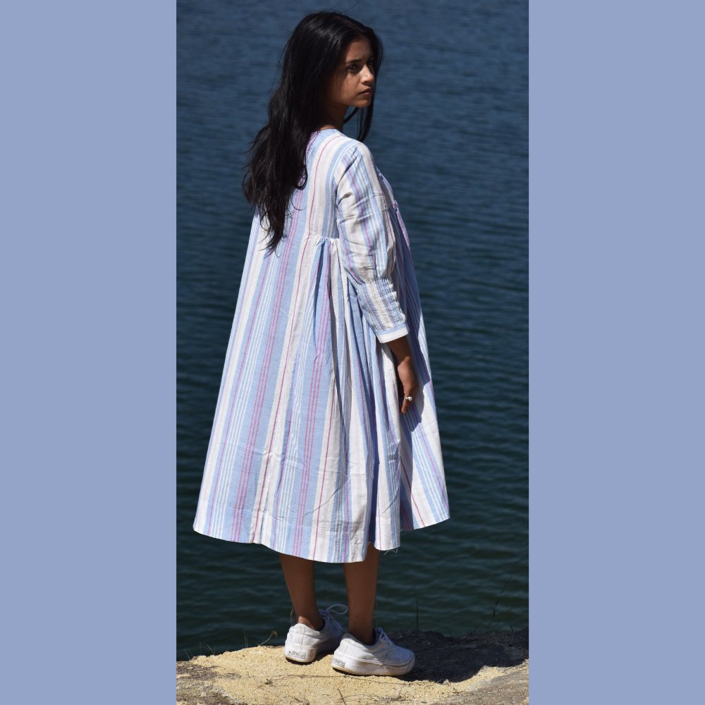 
                  
                    Round Neck Cotton Striped Dress - Kreate- Dresses & jumpsuits
                  
                