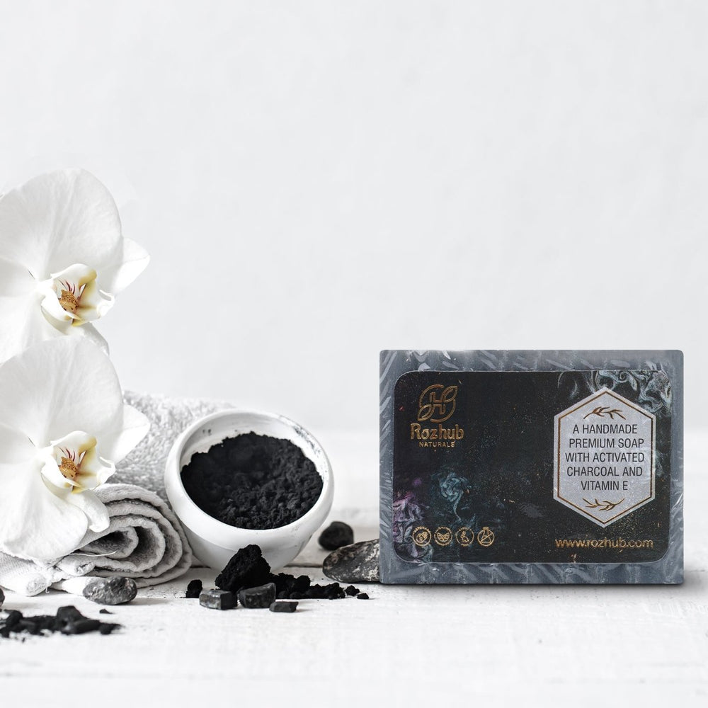 
                  
                    Rozhub Naturals Activated Charcoal Soap (400g) - Kreate- Soaps
                  
                