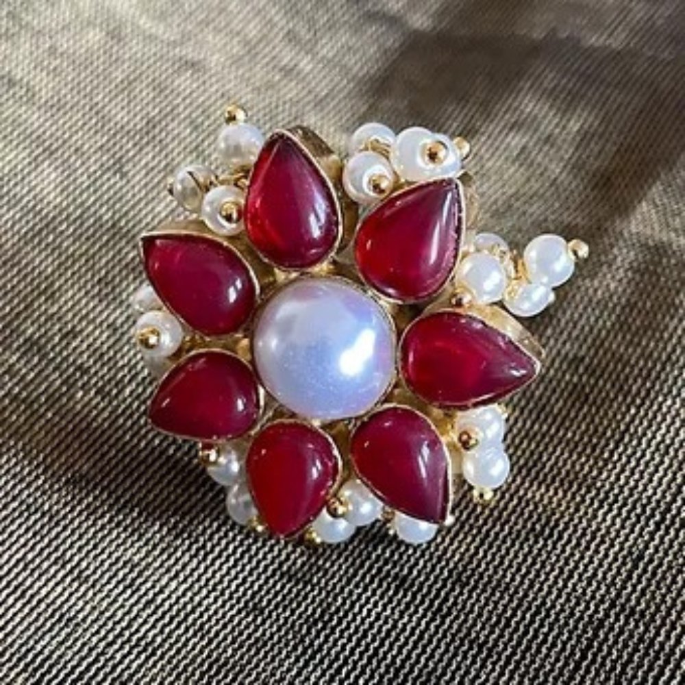
                  
                    Ruby Red Ring - Free Size - Kreate- Rings
                  
                
