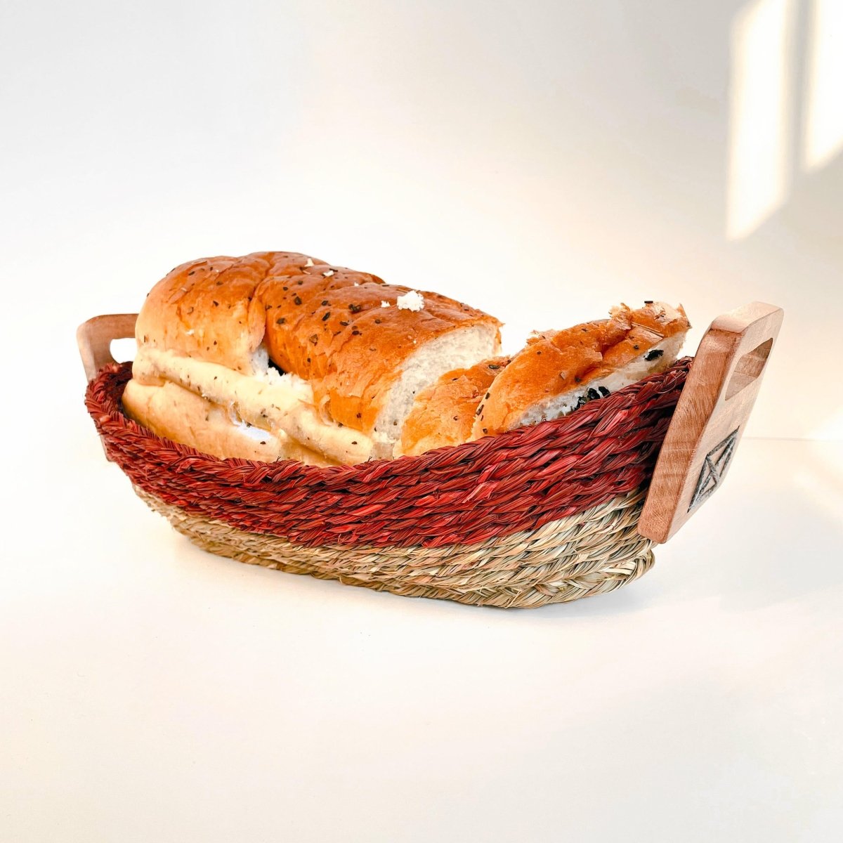 Sabai Grass Bread Basket (Dual Color) - Kreate- Serveware