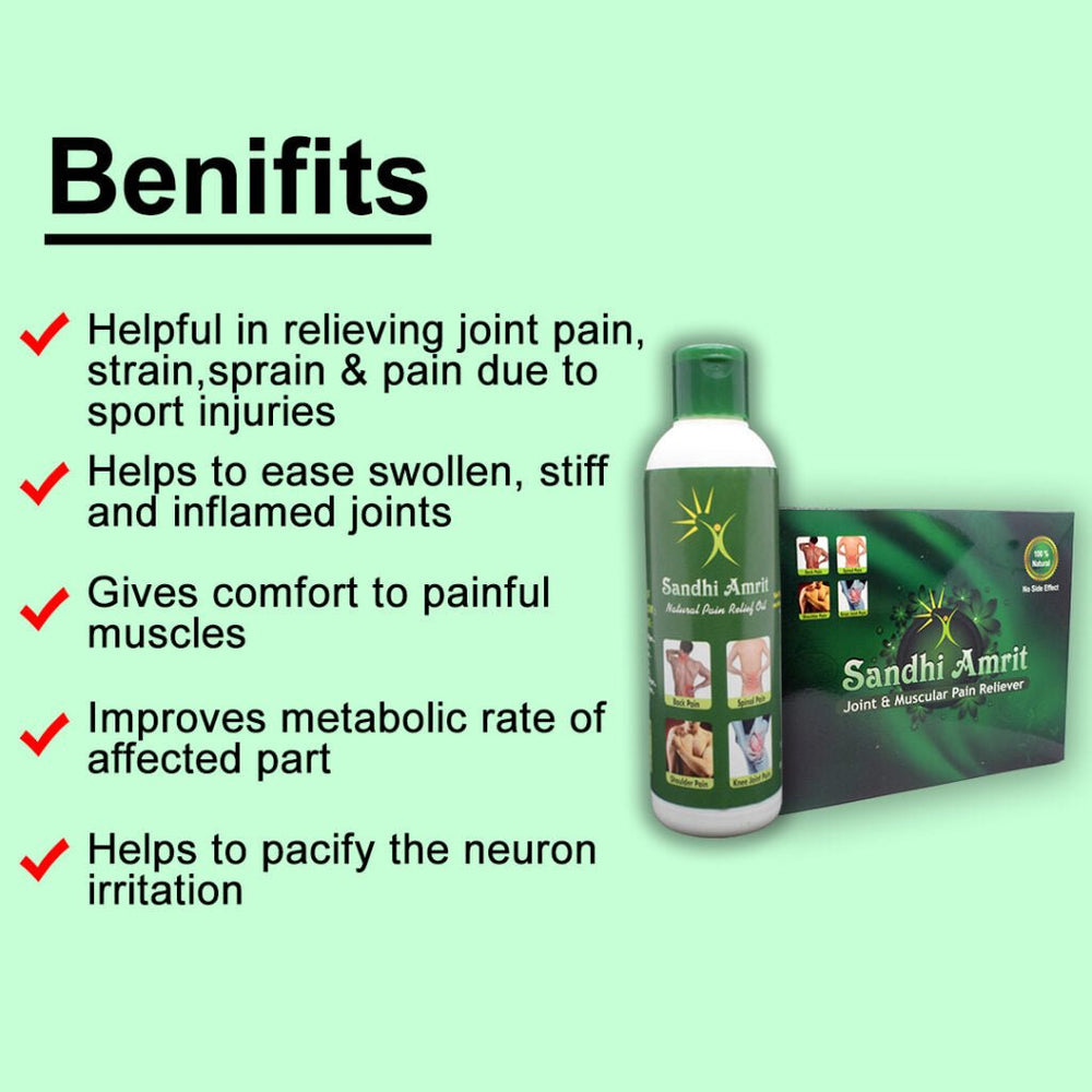 
                  
                    Sandhi Amrit Pain Relief Oil 100% Pure Herbal -Pack of 2 - Kreate- Pain Relievers
                  
                