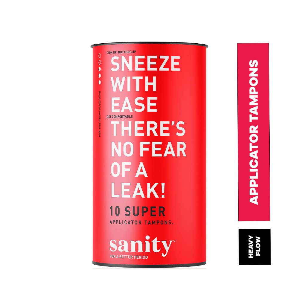 Sanity Super Applicator Tampons (Pack of 10) - Kreate- Tampons