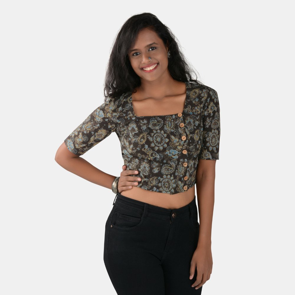 
                  
                    Saroj Ajrakh Top - Kreate- Tops & T-shirts
                  
                