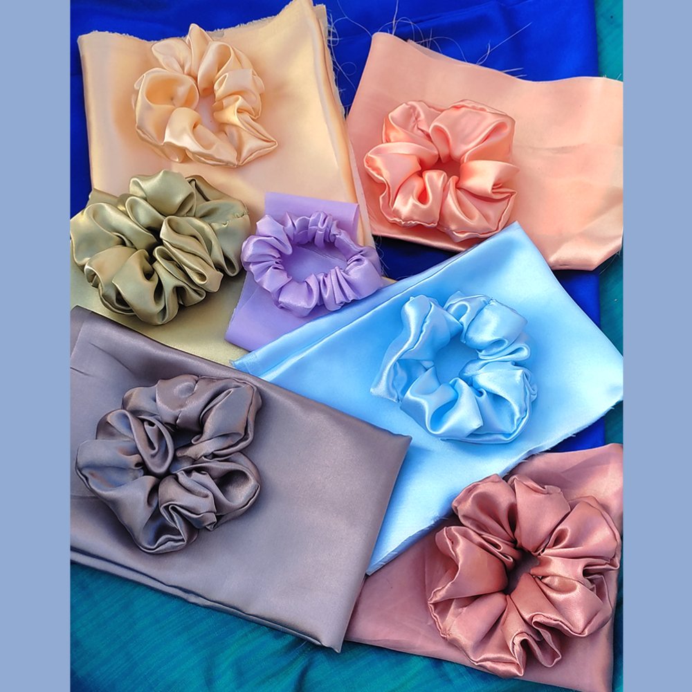 Satin Scrunchies - Kreate- Scrunchies