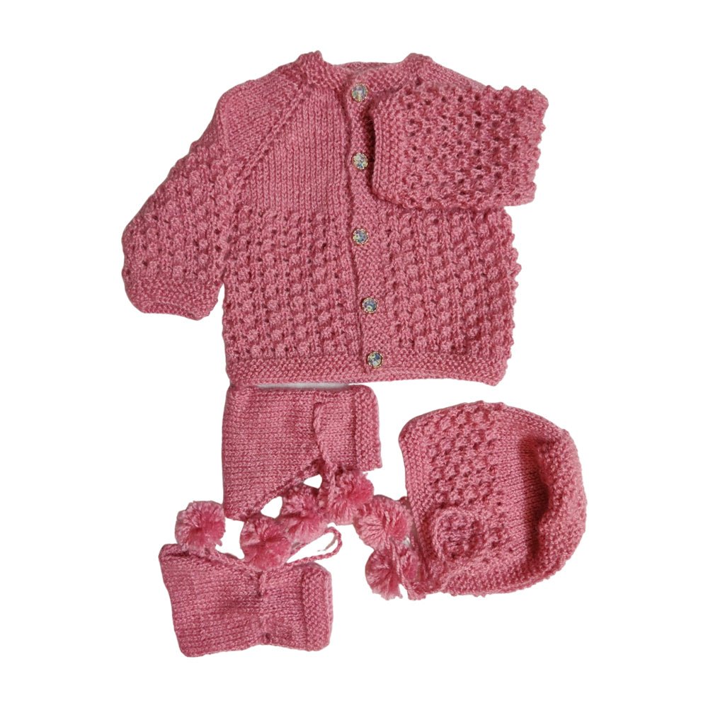 Saumy Pink Sweater Set - Kreate- Clothing Sets
