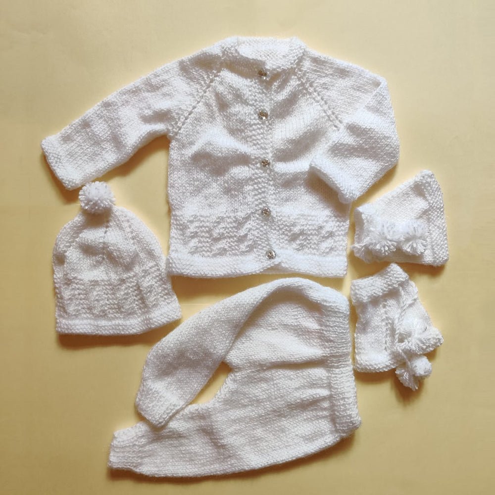 Saumy Snow White Sweater Set - Kreate- Clothing Sets