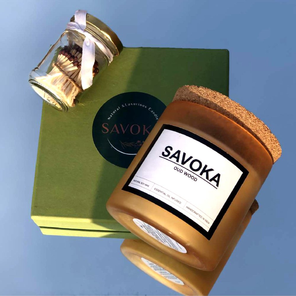 
                  
                    SAVOKA Handmade Madagascar Vanilla Scented Candle (Set of 2) - Kreate- Candles & Holders
                  
                