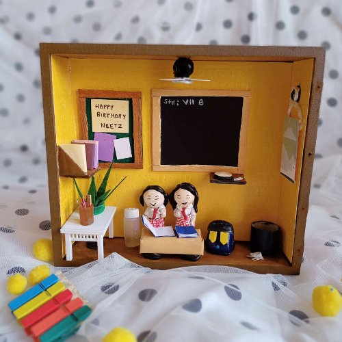 School Classroom theme miniature frame - Kreate- Table Decor