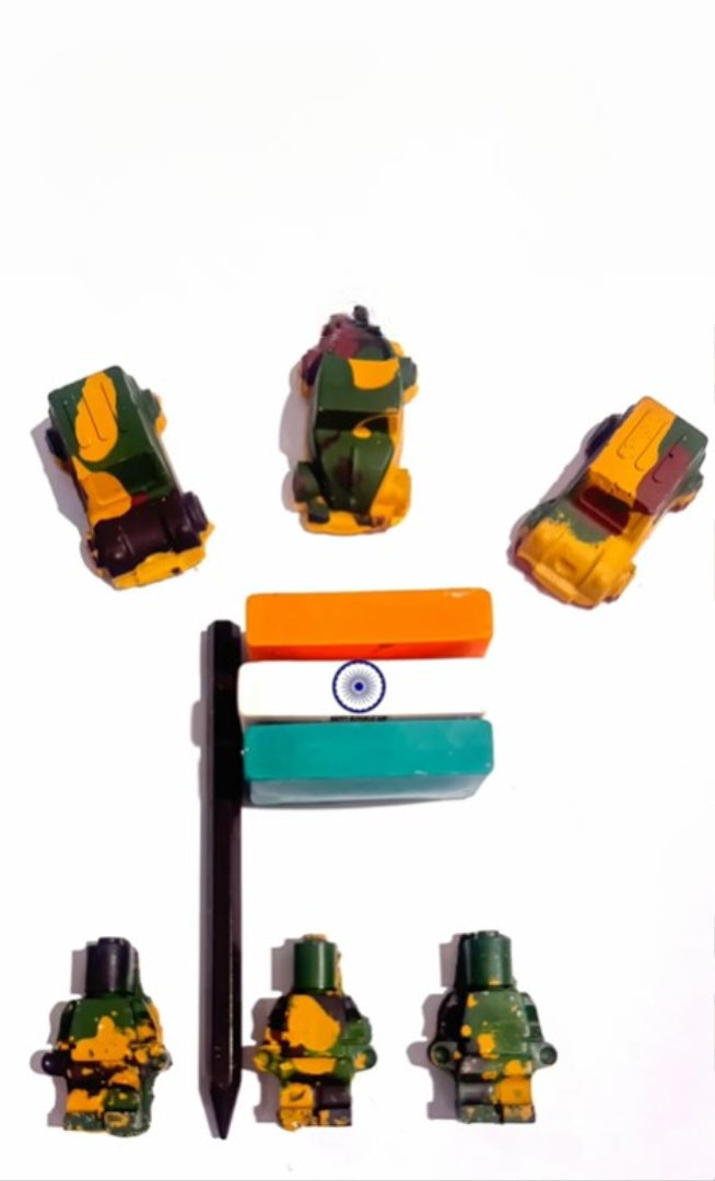 Handmade Independence Day Theme Based Crayons