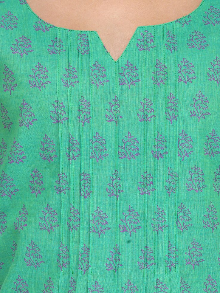 
                  
                    Sea Green Cotton Block Print Top - Kreate- Tops & T-shirts
                  
                