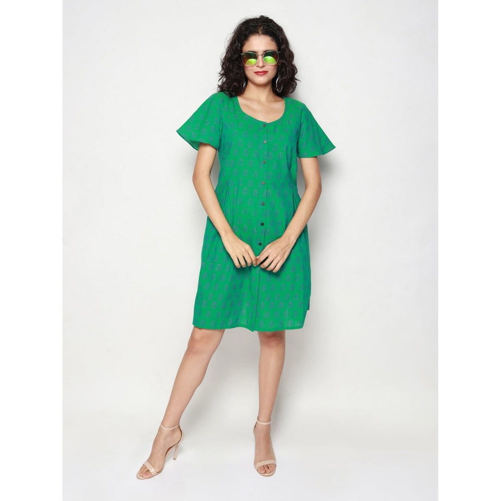 
                  
                    Seagreen Block Print Dress - Kreate- Dresses & jumpsuits
                  
                