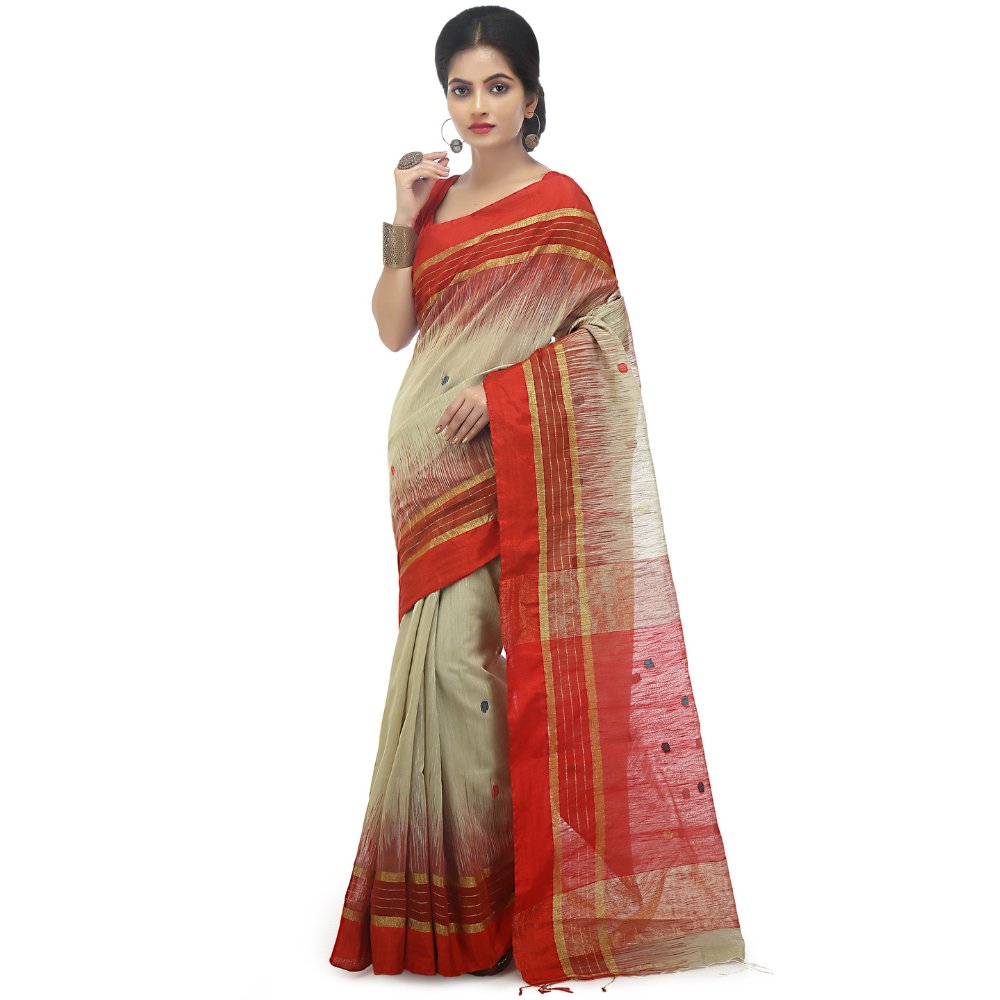 
                  
                    Self Design Handloom Cotton Blend Saree - Kreate- Sarees & Blouses
                  
                