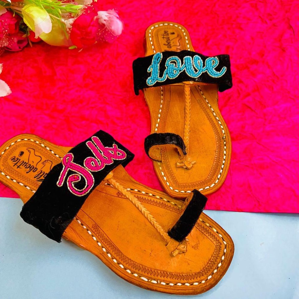 Self Love Kolhapuri Sandals - Kreate- Women's Footwear