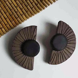 Semicircle Studs - Kreate- Earrings