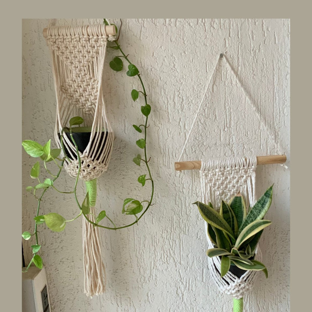 Macrame Planter Hanging buying - Coffee color